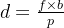 d=rac{fimes b}{p}