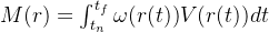arge M=nt_{t_n}^{t_f}megaVdt