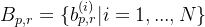 B_{p,r} = b_{p,r}^{}|i=1,...,N